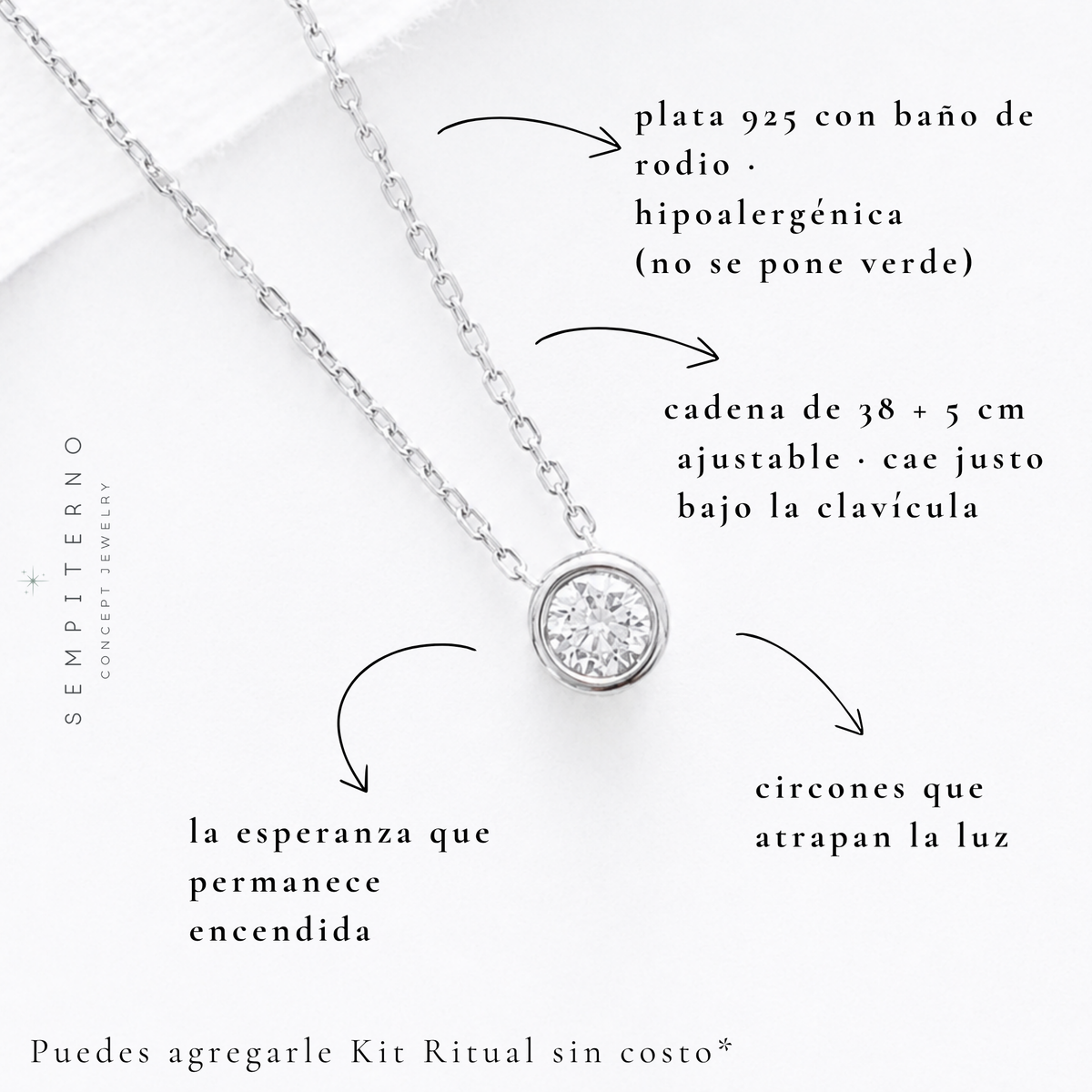 Collar Punto de Luz Plata