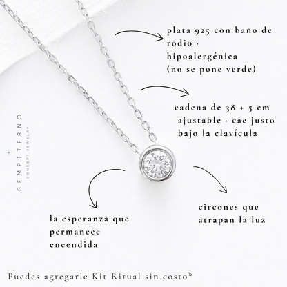 Collar Punto de Luz Plata
