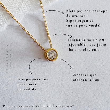 Collar Punto de Luz Oro